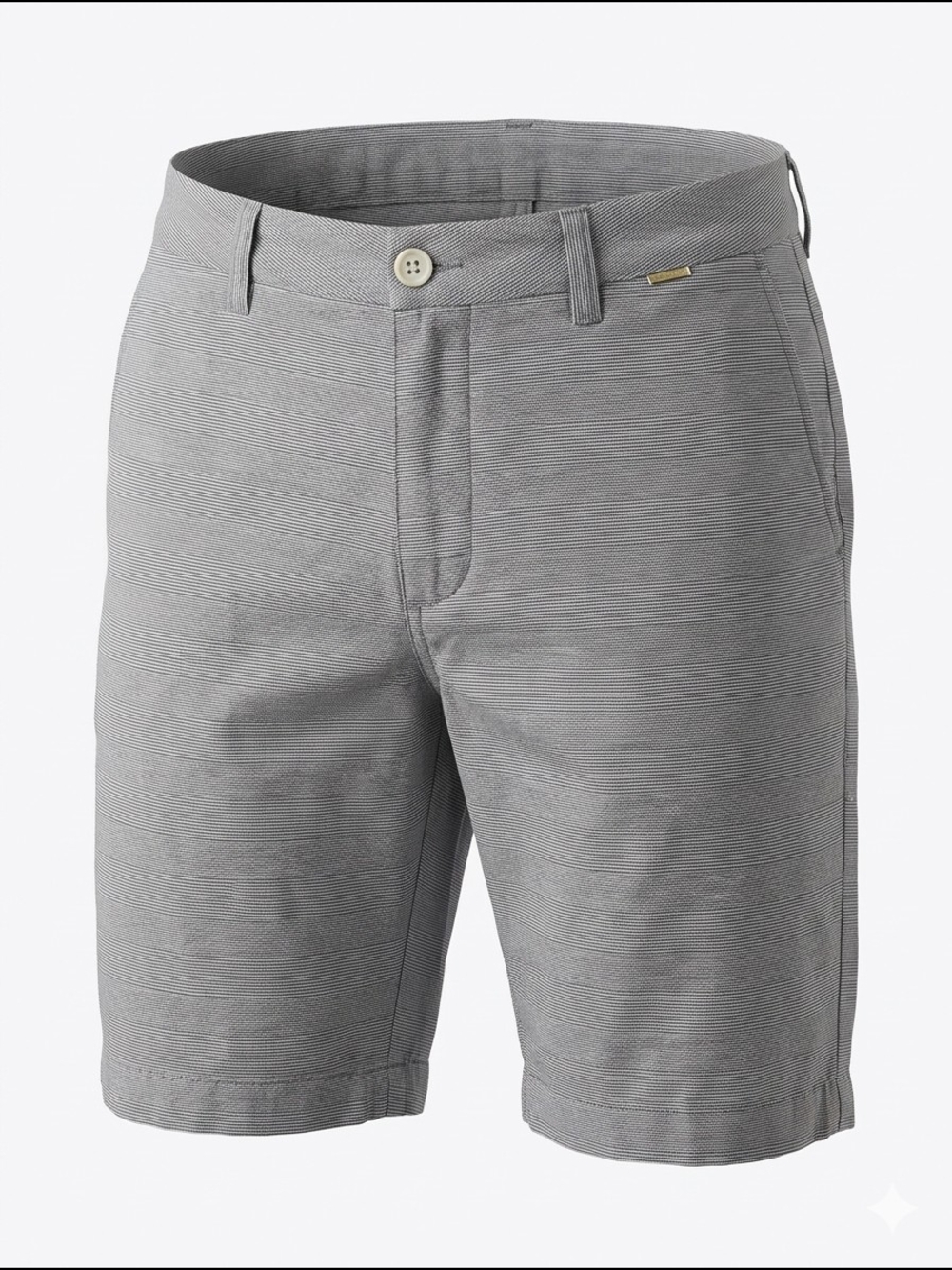 Linksoul Golf Shorts Mens 33 Gray Pinstripe Cotton Stretch Chino Microstripe
